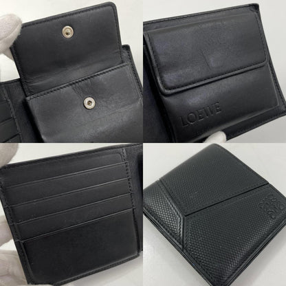 【中古】LOEWE | ロエベ パズル バイフォールド コインウォレット コンパクトウォレット 二つ折り財布 C510501 ブラック【尾張小牧店】