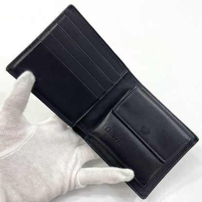 【中古】LOEWE | ロエベ パズル バイフォールド コインウォレット コンパクトウォレット 二つ折り財布 C510501 ブラック【尾張小牧店】