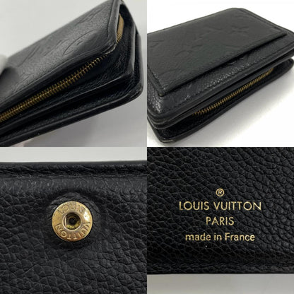 【中古】LOUIS VUITTON | ルイ・ヴィトン ポルトフォイユ クレア モノグラム アンプラント 二つ折り財布 ラウンドファスナーM29202 ブラック【尾張小牧店】