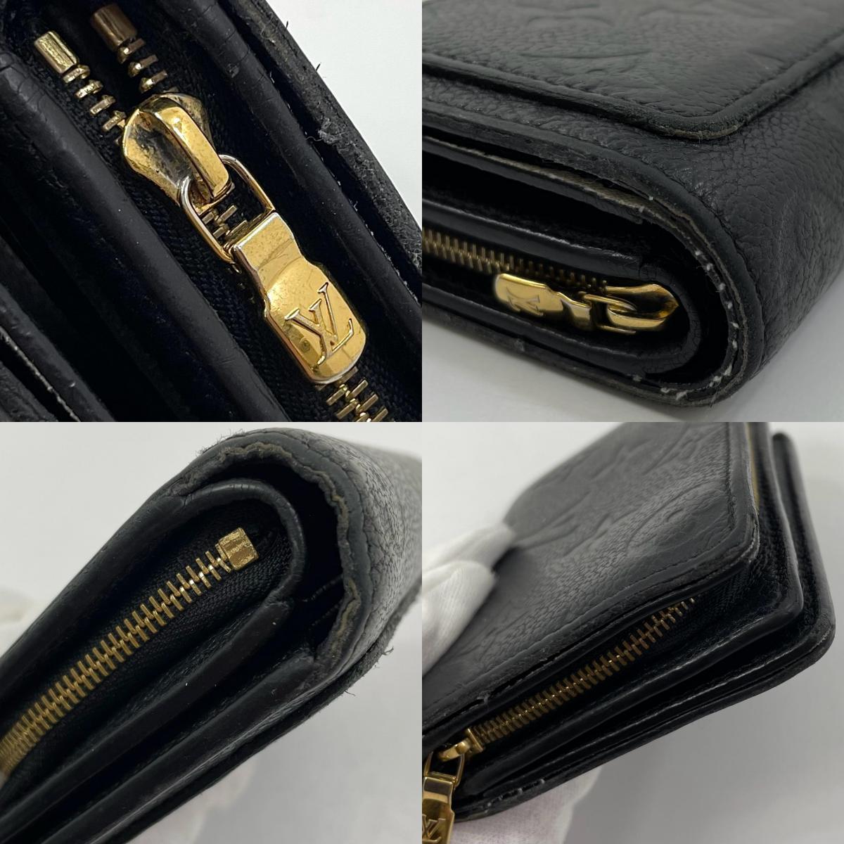 【中古】LOUIS VUITTON | ルイ・ヴィトン ポルトフォイユ クレア モノグラム アンプラント 二つ折り財布 ラウンドファスナーM29202 ブラック【尾張小牧店】