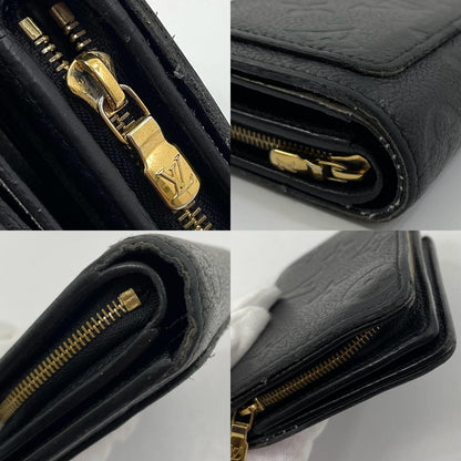【中古】LOUIS VUITTON | ルイ・ヴィトン ポルトフォイユ クレア モノグラム アンプラント 二つ折り財布 ラウンドファスナーM29202 ブラック【尾張小牧店】