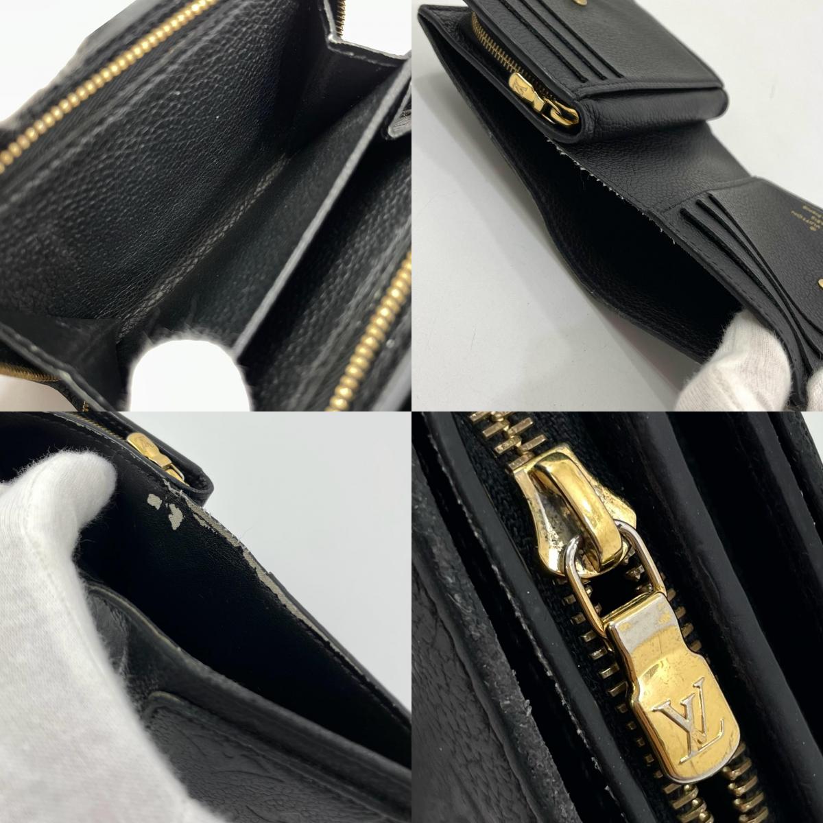 【中古】LOUIS VUITTON | ルイ・ヴィトン ポルトフォイユ クレア モノグラム アンプラント 二つ折り財布 ラウンドファスナーM29202 ブラック【尾張小牧店】