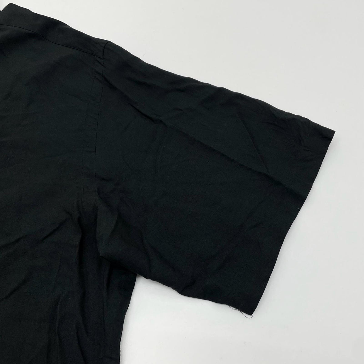 【中古】POLO RALPH LAUREN | ポロ・ラルフローレン　90's レーヨン　アロハシャツ　オープンカラー　パネル柄半袖シャツ ブラック サイズ：XXL【尾張小牧店】