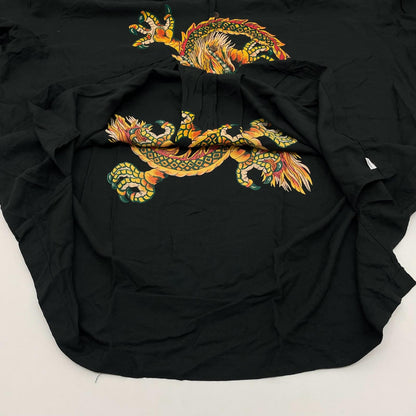 【中古】POLO RALPH LAUREN | ポロ・ラルフローレン　90's レーヨン　アロハシャツ　オープンカラー　パネル柄半袖シャツ ブラック サイズ：XXL【尾張小牧店】