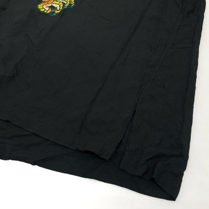 【中古】POLO RALPH LAUREN | ポロ・ラルフローレン　90's レーヨン　アロハシャツ　オープンカラー　パネル柄半袖シャツ ブラック サイズ：XXL【尾張小牧店】