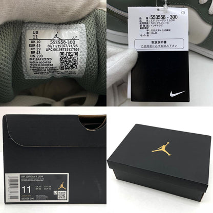 【中古】NIKE | ナイキ Air Jordan 1 Low "Vintage Lichen/Medium Olive-Summit White"　エアジョーダン1 ロー "ヴィンテージライケン/ミディアムオリーブ-サミットホワイト"　スニーカー 靴　553558-300 グリーン×ホワイト 29cm【尾張小牧店】