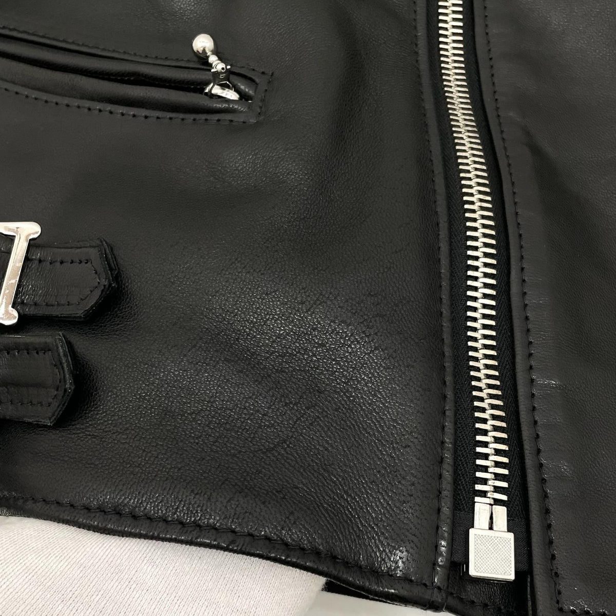 【中古】LEWIS LEATHER | ルイスレザー Lightning ライダースジャケット ブラック サイズ：44【尾張小牧店】
