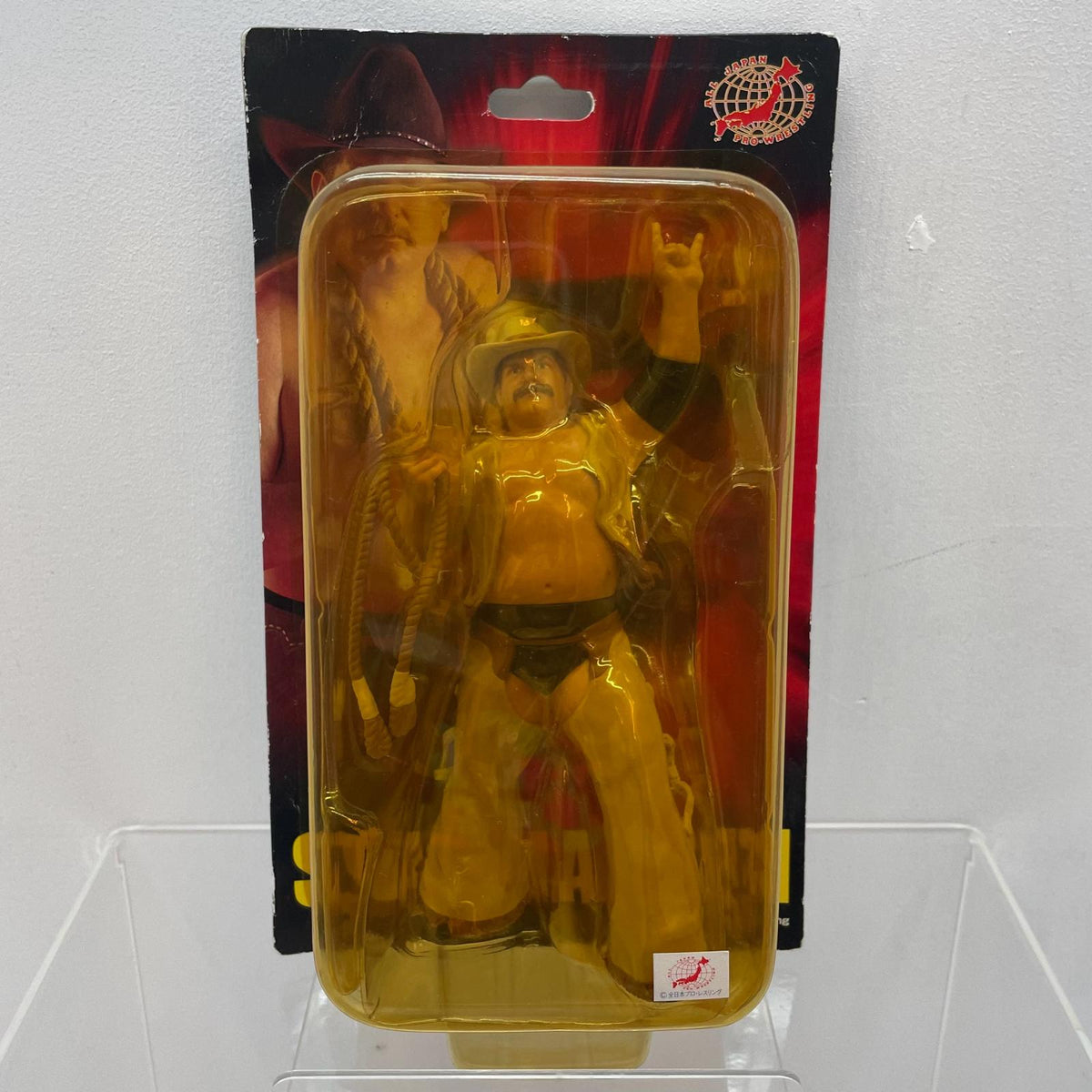 【尾張小牧店】スタン・ハンセン（イエロー) キャラクタープロダクト プロレスフィギュア【レトロ】【中古】