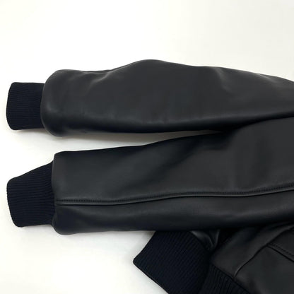 【中古】AMI | アミ 襟ボア取り外し可能　レザージャケット UJK080.552 ブラック サイズ：XXL【尾張小牧店】