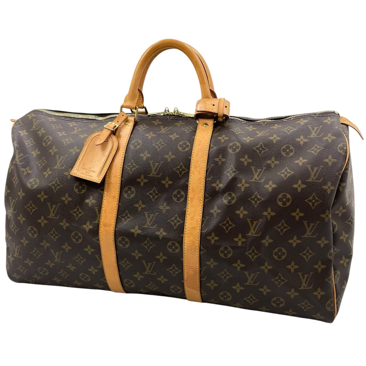 【中古】LOUIS VUITTON | ルイ・ヴィトン キーポル55 モノグラム ボストンバッグ M41424 ブラウン【尾張小牧店】