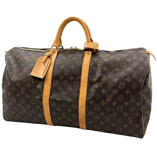 【中古】LOUIS VUITTON | ルイ・ヴィトン キーポル55 モノグラム ボストンバッグ M41424 ブラウン【尾張小牧店】
