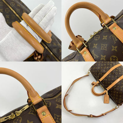【中古】LOUIS VUITTON | ルイ・ヴィトン キーポル バンドリエール45 モノグラム ボストンバッグ ショルダーバッグ M41418 ブラウン【尾張小牧店】
