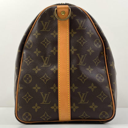 【中古】LOUIS VUITTON | ルイ・ヴィトン キーポル バンドリエール45 モノグラム ボストンバッグ ショルダーバッグ M41418 ブラウン【尾張小牧店】