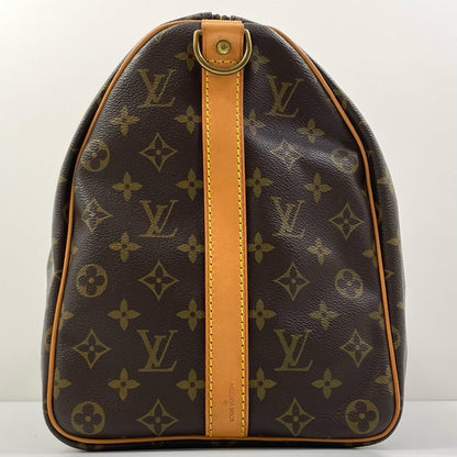 【中古】LOUIS VUITTON | ルイ・ヴィトン キーポル バンドリエール45 モノグラム ボストンバッグ ショルダーバッグ M41418 ブラウン【尾張小牧店】