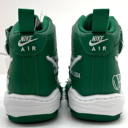 【中古】NIKE×Off-White | ナイキ×オフホワイト Air Force 1 Mid SP LTHR "Pine Green"/エアフォース1 ミッド SP LTHR "パイングリーン" スニーカー 靴 DR0500-300 グリーン 27cm【尾張小牧店】