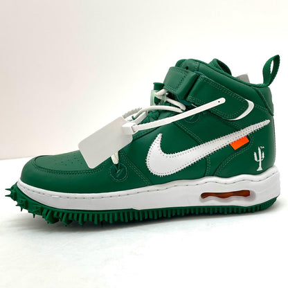【中古】NIKE×Off-White | ナイキ×オフホワイト Air Force 1 Mid SP LTHR "Pine Green"/エアフォース1 ミッド SP LTHR "パイングリーン" スニーカー 靴 DR0500-300 グリーン 27cm【尾張小牧店】