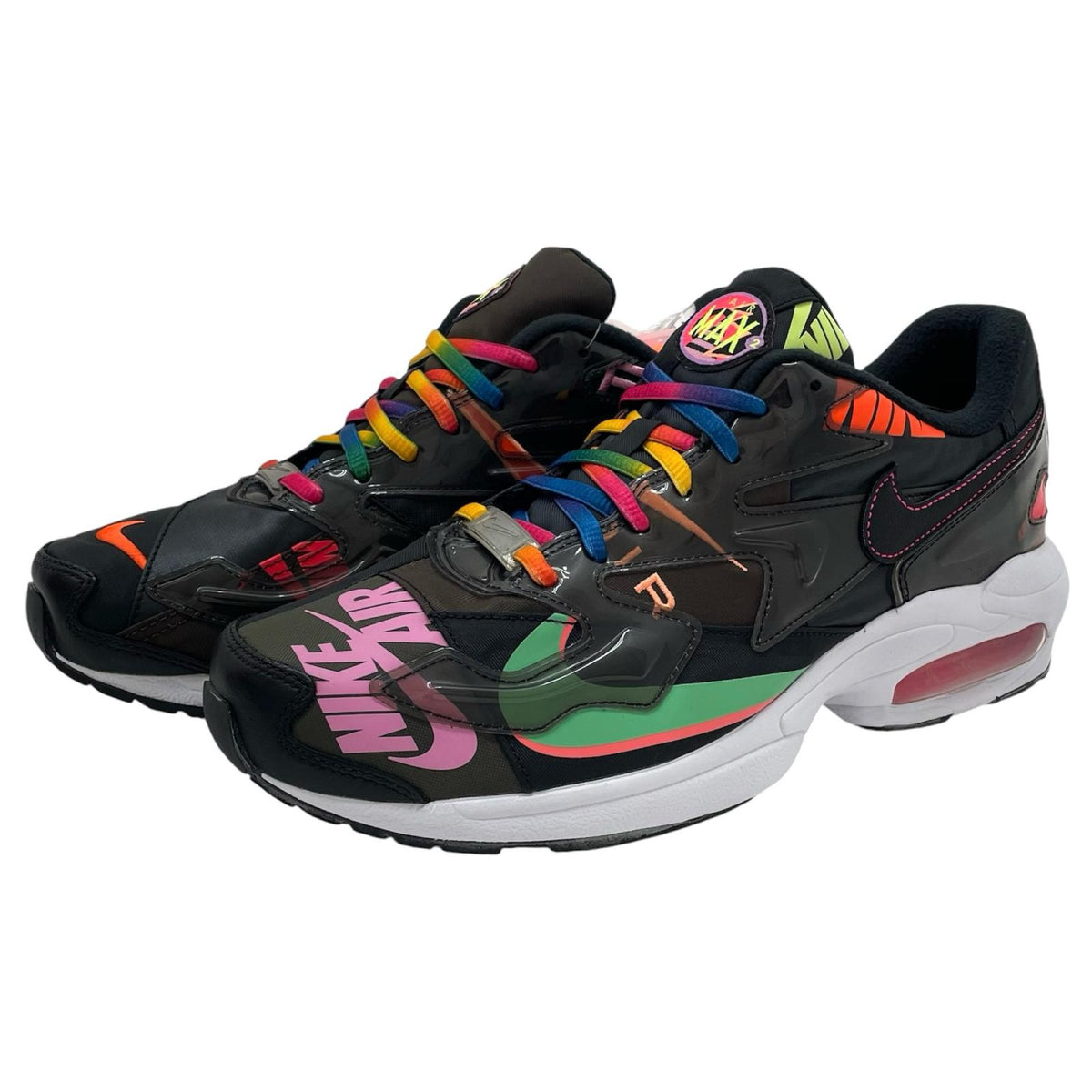 【中古】NIKE×atmos | ナイキ×アトモス Air Max 2 Light QS "Black"/エアマックス2 ライト QS "ブラック"　スニーカー 靴　CI5590-001 ブラック×マルチカラー 29cm【尾張小牧店】【専】