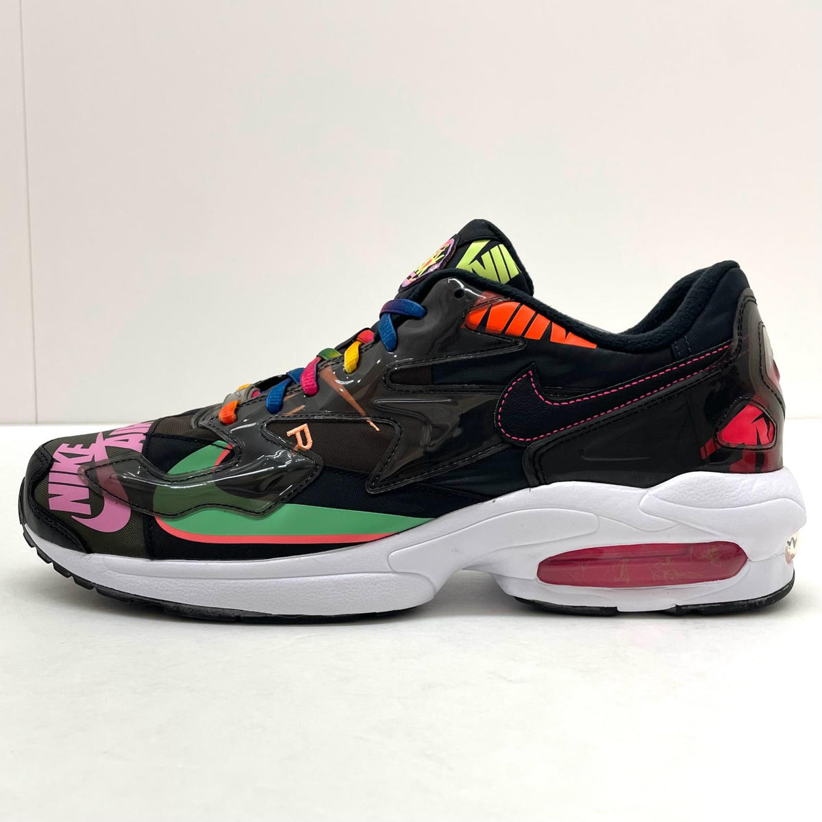 【中古】NIKE×atmos | ナイキ×アトモス Air Max 2 Light QS "Black"/エアマックス2 ライト QS "ブラック"　スニーカー 靴　CI5590-001 ブラック×マルチカラー 29cm【尾張小牧店】【専】