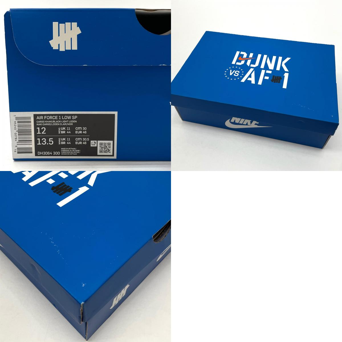 【中古】NIKE×UNDEFEATED | ナイキ×アンディフィーテッド Air Force 1 Low "Olive"/エアフォース1 ロー "オリーブ"　スニーカー 靴　DH3064-300 カーキ 30cm【尾張小牧店】【専】