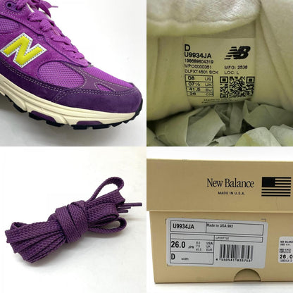 【中古】NEW BALANCE | ニューバランス 993 Made in USA スニーカー 靴　U9934JA パープル 26cm【尾張小牧店】