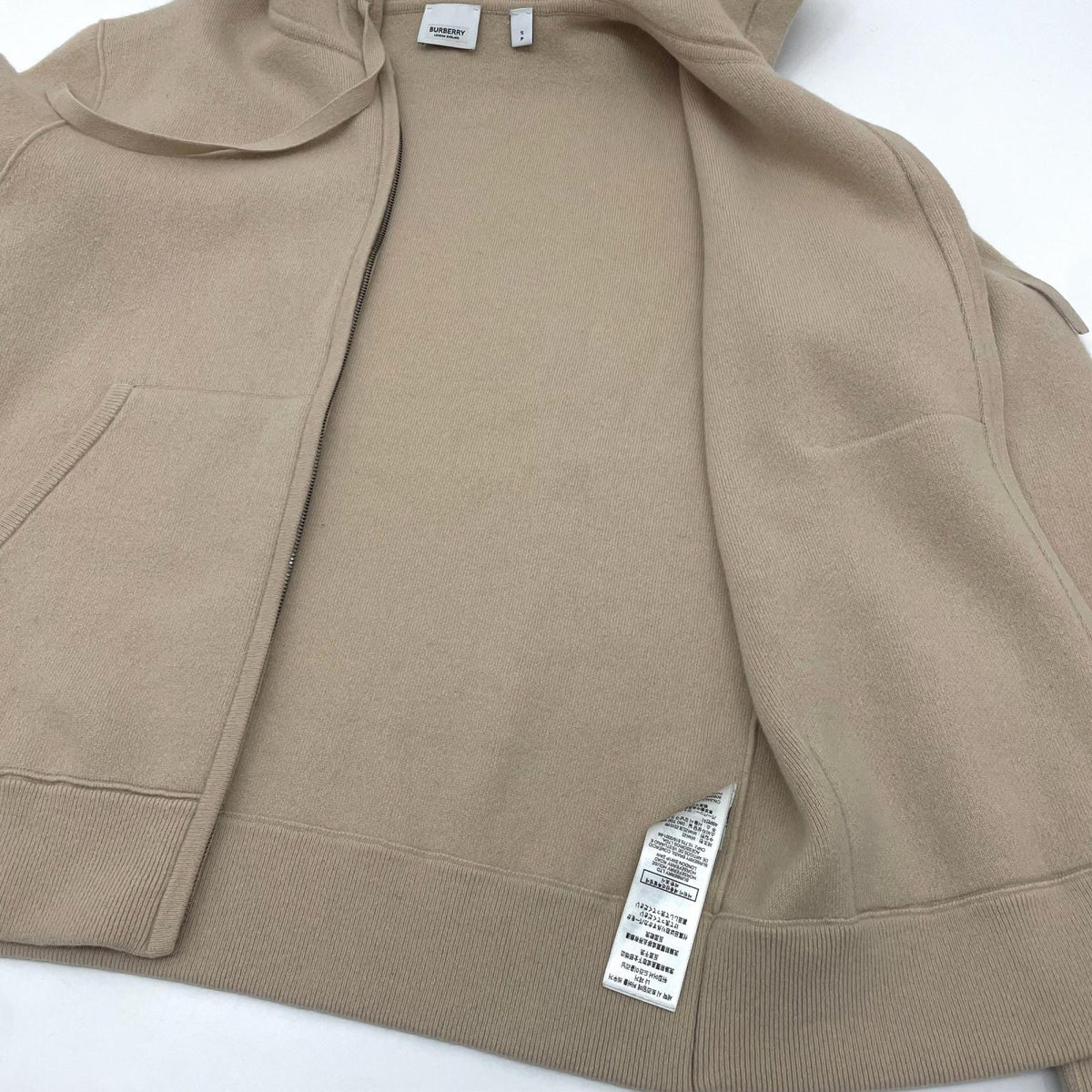 【中古】BURBERRY London England | バーバリーロンドンイングランド 長袖ジップパーカー 8089664 ベージュ サイズ：S【尾張小牧店】