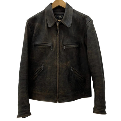 【中古】RRL(RALPH LAUREN) | ダブルアールエルラルフローレン OWENS SPORTS LEATHER JACKET レザージャケット ブラウン サイズ：M【尾張小牧店】