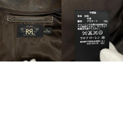 【中古】RRL(RALPH LAUREN) | ダブルアールエルラルフローレン OWENS SPORTS LEATHER JACKET レザージャケット ブラウン サイズ：M【尾張小牧店】