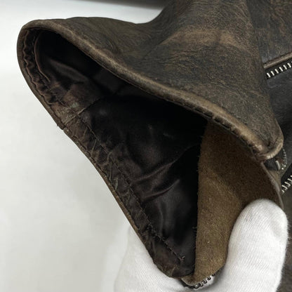 【中古】RRL(RALPH LAUREN) | ダブルアールエルラルフローレン OWENS SPORTS LEATHER JACKET レザージャケット ブラウン サイズ：M【尾張小牧店】