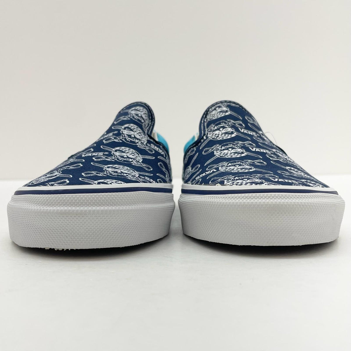 【中古】VANS | バンズ　ビリーズ　パイレーツ柄 スリッポン 靴　ブルー 26.5cm【尾張小牧店】