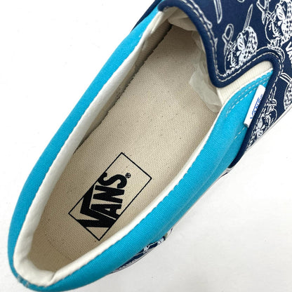【中古】VANS | バンズ　ビリーズ　パイレーツ柄 スリッポン 靴　ブルー 26.5cm【尾張小牧店】
