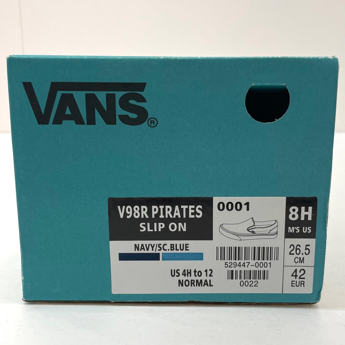 【中古】VANS | バンズ　ビリーズ　パイレーツ柄 スリッポン 靴　ブルー 26.5cm【尾張小牧店】