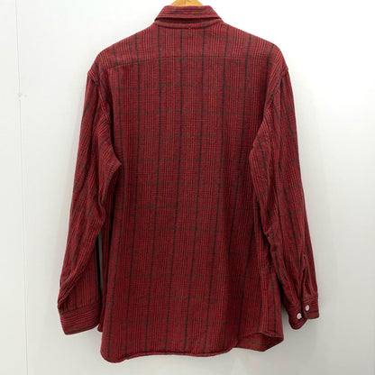 【中古】VINTAGE | ビンテージ　PENNEY'S チェック柄長袖シャツ ヘビーネルシャツ/CPOシャツ　レッド×ブラック サイズ：L【尾張小牧店】