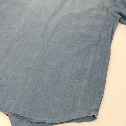 【中古】VINTAGE | ビンテージ　50S　ダブルステッチ シャンブレーシャツ 長袖シャツ ブルー【尾張小牧店】