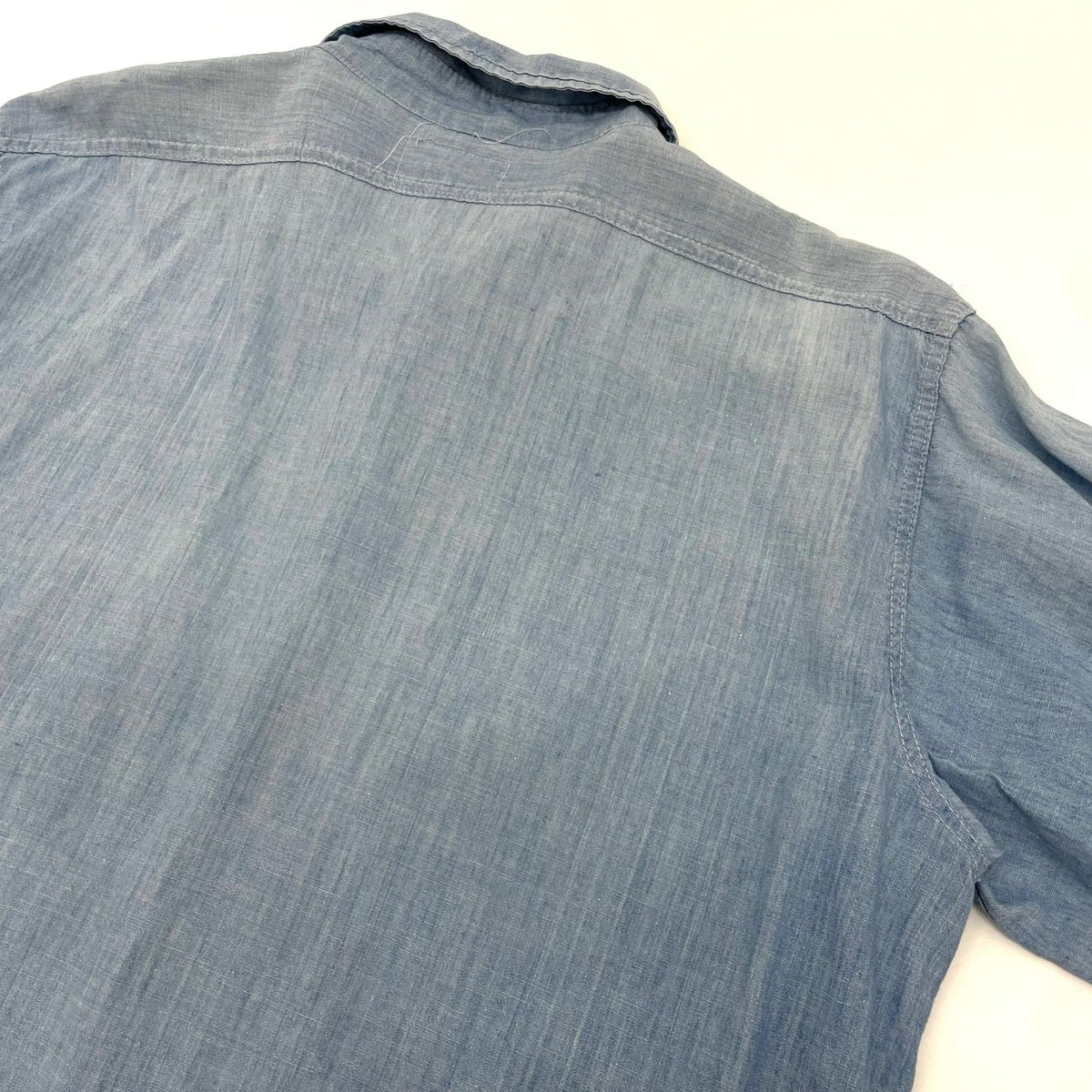 【中古】VINTAGE | ビンテージ　50S　ダブルステッチ シャンブレーシャツ 長袖シャツ ブルー【尾張小牧店】