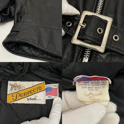 【中古】schott | ショット 118/カウハイド ライダースジャケット ブラック サイズ：40【尾張小牧店】