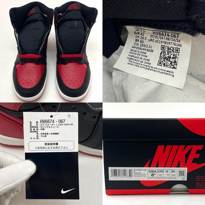 【中古】NIKE | ナイキ AIR JORDAN 1 HIGH 85 "Bred"/エアジョーダン1 ハイ 85 "ブレッド"　スニーカー 靴　HV6674-067 レッド×ブラック 26.5cm【尾張小牧店】