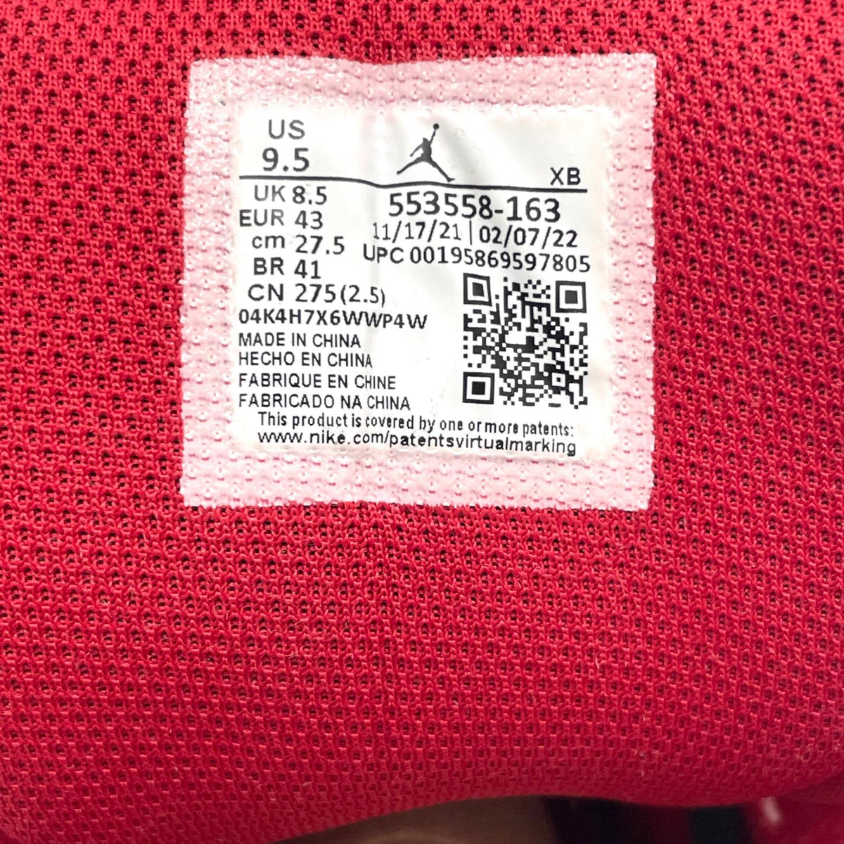 NIKE | ナイキ Air Jordan 1 Low スニーカー 27.5cm 553558-163 レッド【尾張小牧店】