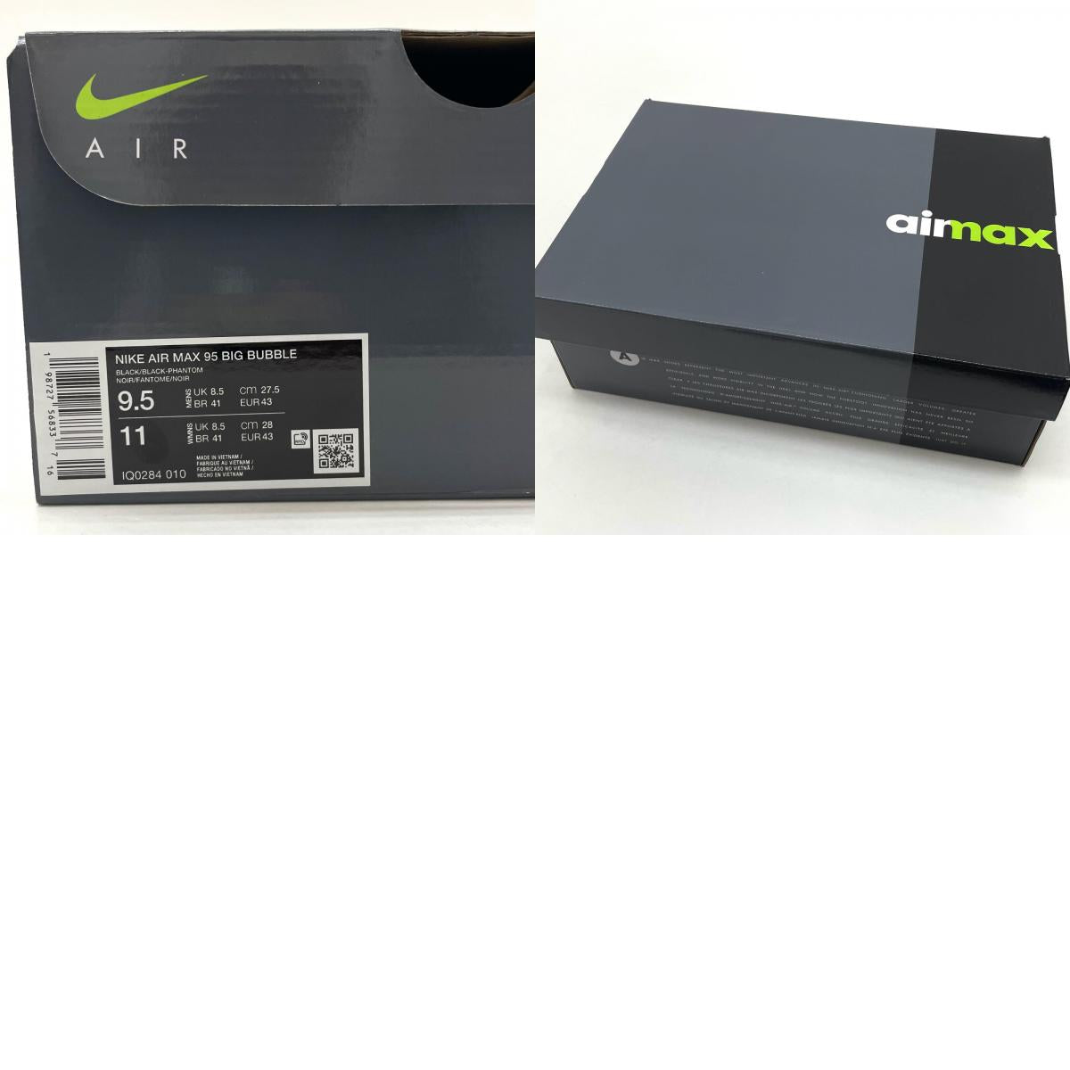 【中古】NIKE | ナイキ AIR MAX 95 BIG BUBBLE "Paris"/エアマックス95 ビッグバブル "パリ"　スニーカー 靴　IQ0284-010 ホワイト 27.5cm【尾張小牧店】
