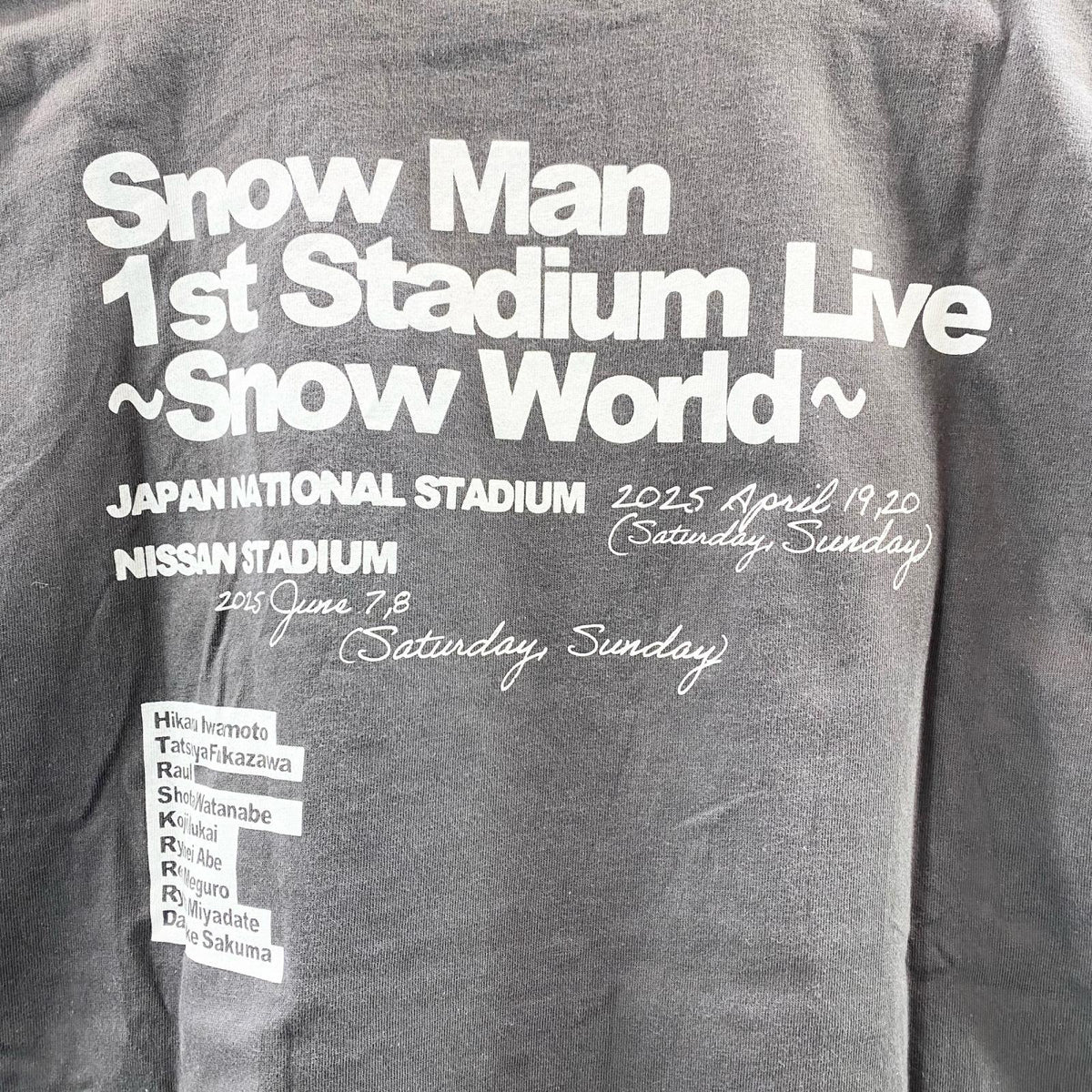 アイドルグッズ 【中古】Snow Man 1st Stadium Live Snow World Tシャツ 肖像ver.【尾張小牧店】【アイドル】【専】【ポスト投函】【代引き不可】【尾張小牧店】
