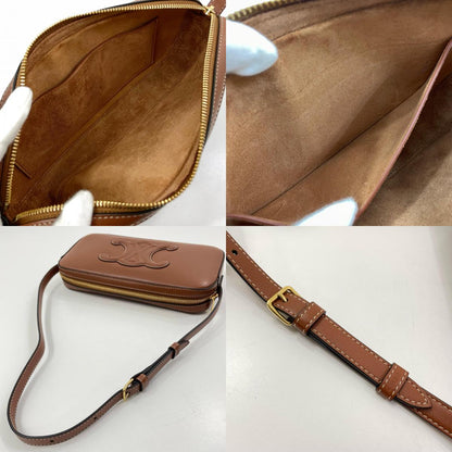 【中古】CELINE | セリーヌ 　キュイルトリオンフ カメラバック ショルダーバッグ ボディバッグ ブラウン【尾張小牧店】