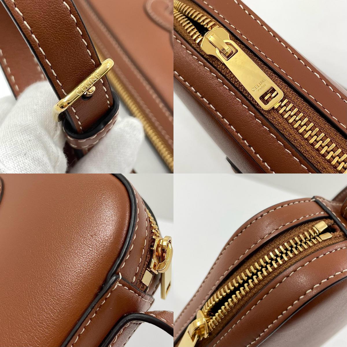 【中古】CELINE | セリーヌ 　キュイルトリオンフ カメラバック ショルダーバッグ ボディバッグ ブラウン【尾張小牧店】