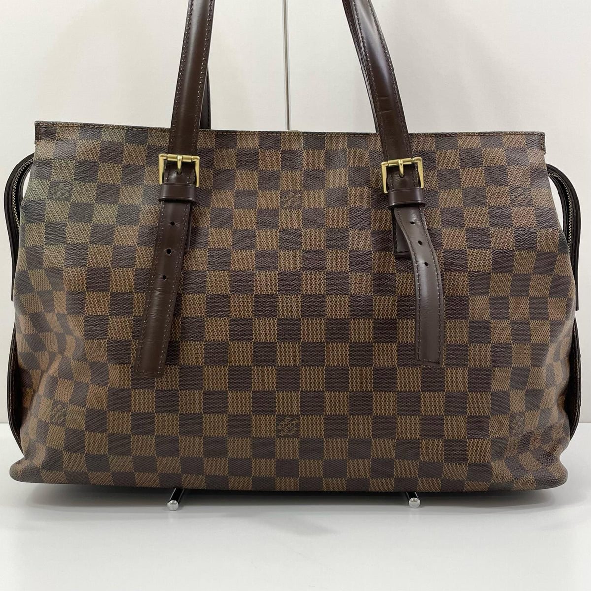 【中古】LOUIS VUITTON | ルイ・ヴィトン チェルシー ダミエ キャンバス トートバッグ N51119 ブラウン【尾張小牧店】