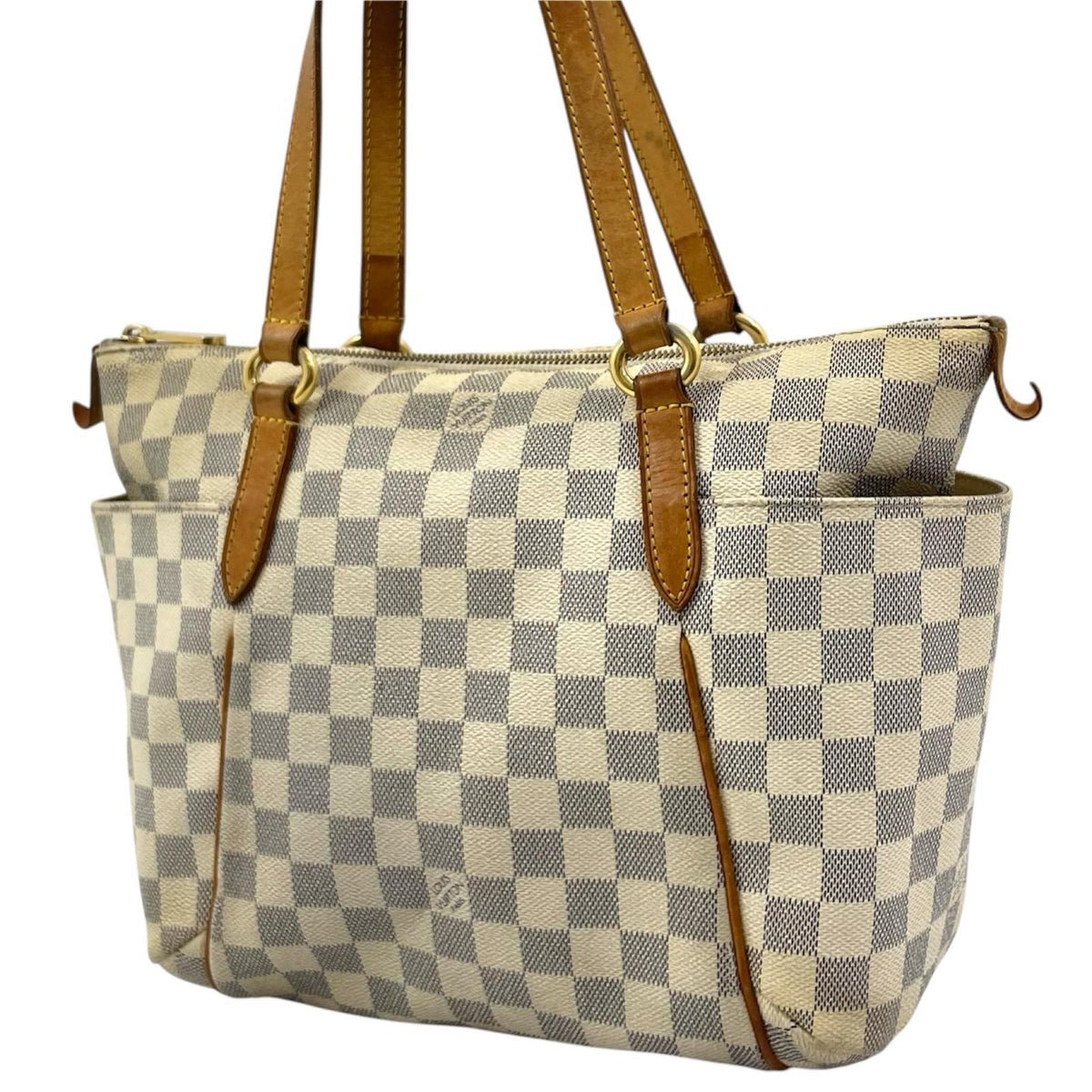 【中古】LOUIS VUITTON | ルイ・ヴィトン トータリーPM ダミエ アズール トートバッグ N51261 ホワイト【尾張小牧店】