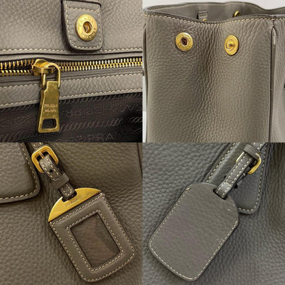 【中古】PRADA | プラダ ヴィッテロダイノ 2way ハンドバッグ ショルダーバッグ グレー【尾張小牧店】