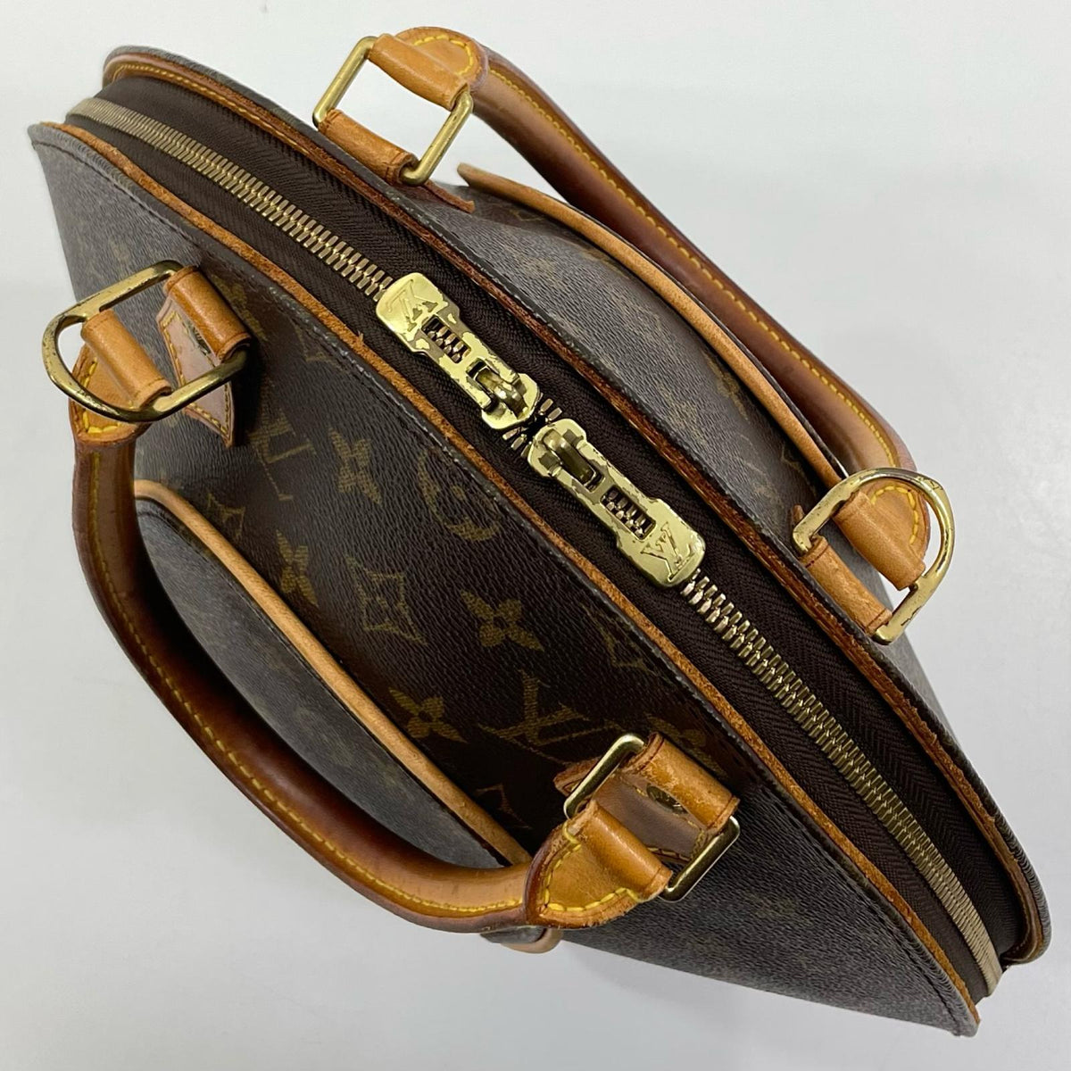【中古】LOUIS VUITTON | ルイ・ヴィトン エリプスPM モノグラム ハンドバッグ カナデ 南京錠 M51127 ブラウン【尾張小牧店】
