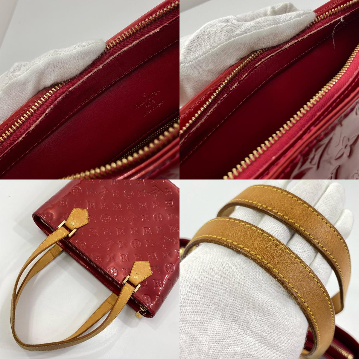 【中古】LOUIS VUITTON | ルイ・ヴィトン ヒューストン モノグラム ヴェルニ トートバッグ ショルダーバッグ M91385 レッド【尾張小牧店】