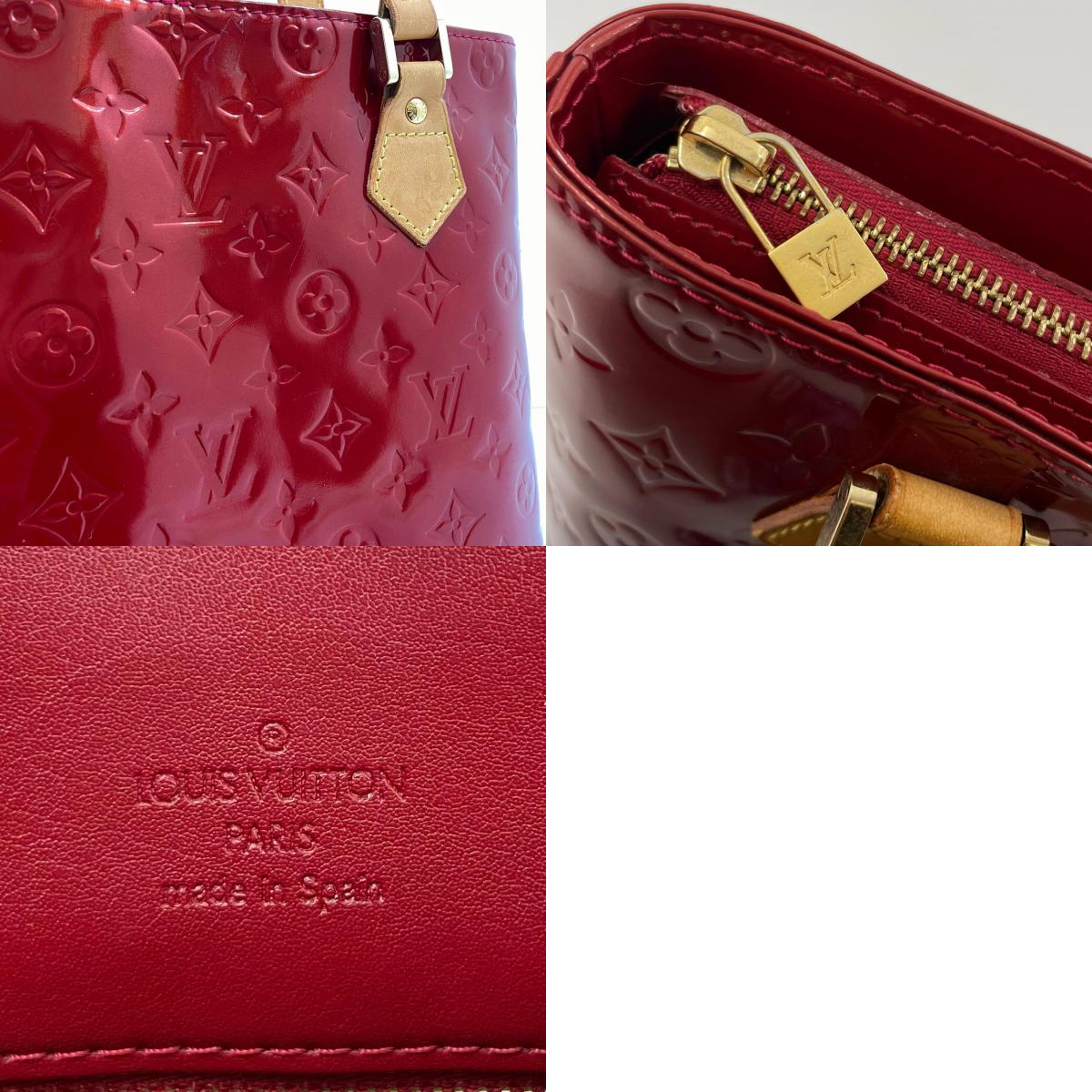 【中古】LOUIS VUITTON | ルイ・ヴィトン ヒューストン モノグラム ヴェルニ トートバッグ ショルダーバッグ M91385 レッド【尾張小牧店】