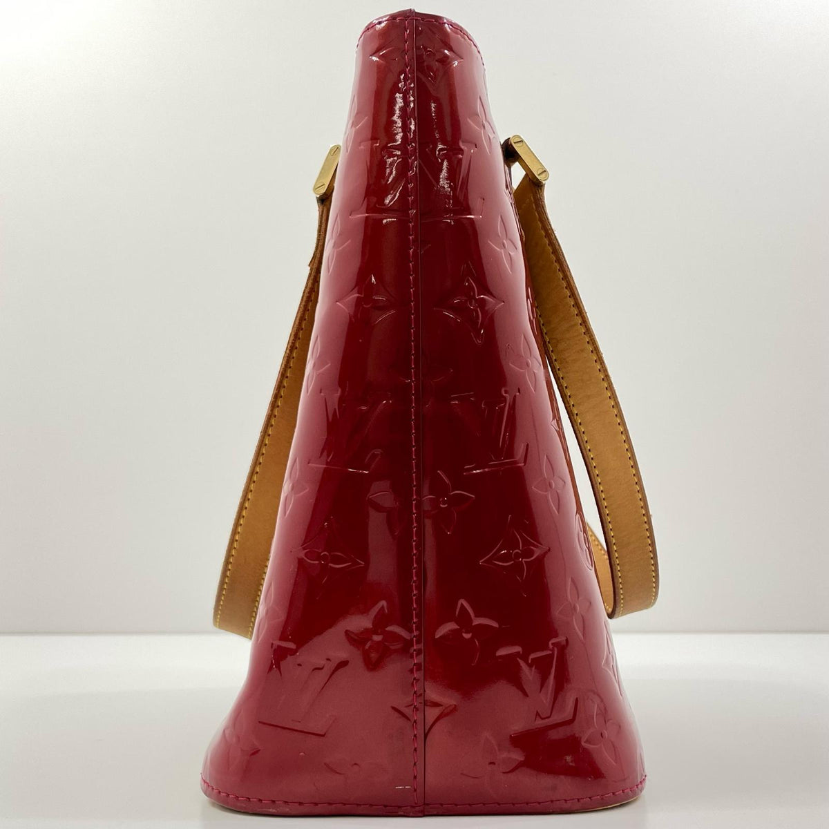 【中古】LOUIS VUITTON | ルイ・ヴィトン ヒューストン モノグラム ヴェルニ トートバッグ ショルダーバッグ M91385 レッド【尾張小牧店】