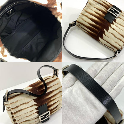 【中古】FENDI | フェンディ マンマバケット ハラコ アニマル柄 ワンショルダーバッグ ブラウン【尾張小牧店】
