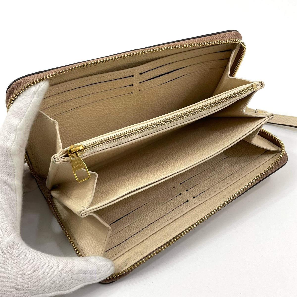 【中古】LOUIS VUITTON | ルイ・ヴィトン ジッピー バイカラー モノグラム アンプラント ラウンドファスナー 長財布 M80116 ホワイト クレーム×ボワドローズ【尾張小牧店】